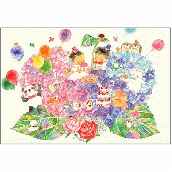 こばやしあや ポストカード（June Bride/あじさい）の画像