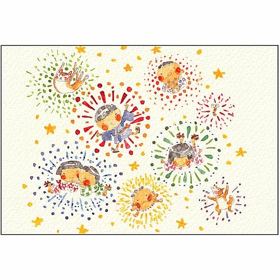 こばやしあや ポストカード（花火）の画像