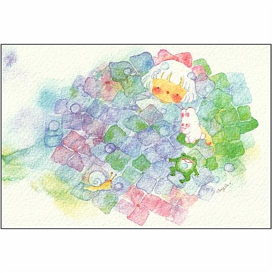 こばやしあや ポストカード（あじさいの色）の画像