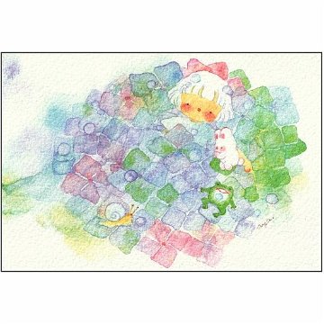 こばやしあや ポストカード（あじさいの色）の画像