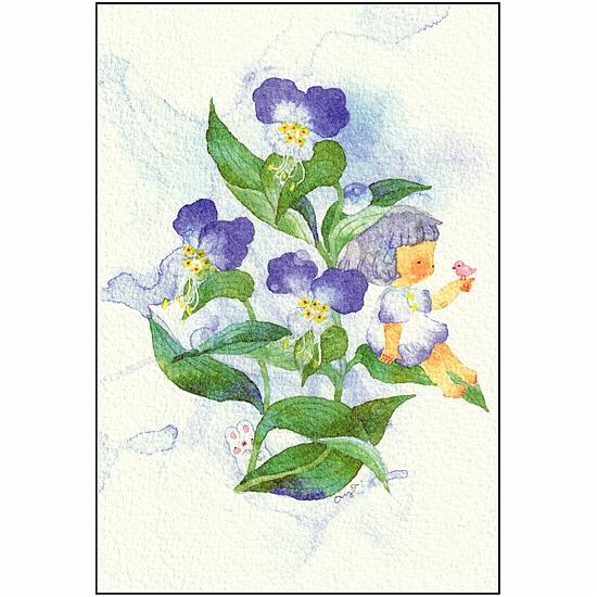 こばやしあや ポストカード（つゆくさ・2025年カレンダー5月の絵柄）の画像