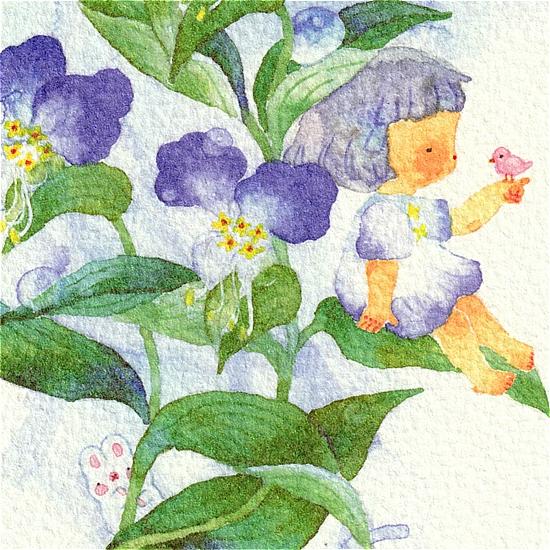 こばやしあや ポストカード（つゆくさ・2025年カレンダー5月の絵柄）の画像