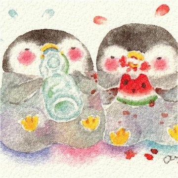 こばやしあや ポストカード（ぺんちゃんむしゃむしゃ）の画像