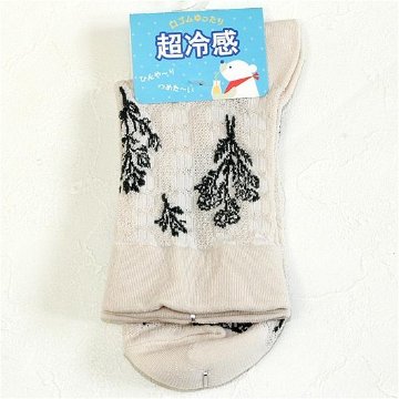 超冷感 メッシュ編み 靴下の画像