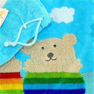 レインボーベア　巾着（デイズ）ブルーの画像