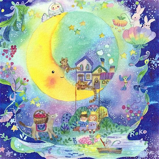 Roko ポストカード（月のブランコ）の画像