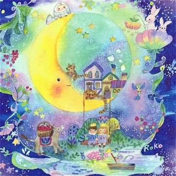 Roko ポストカード（月のブランコ）の画像