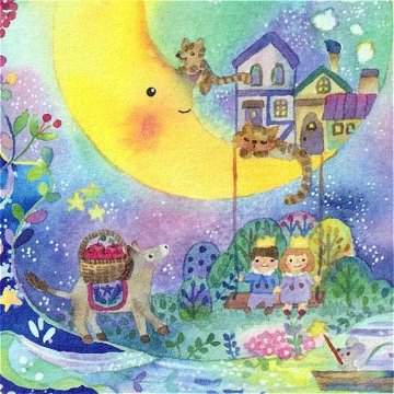 Roko ポストカード（月のブランコ）の画像