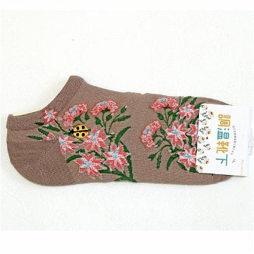 Plus Vanilla スニーカーソックス（てんとう虫刺繍）の画像