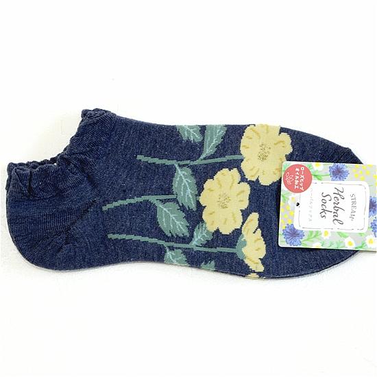 STREAM　スニーカー丈ハーバルソックス（大きなお花）の画像