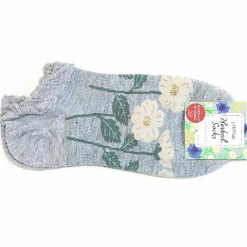 STREAM　スニーカー丈ハーバルソックス（大きなお花）の画像