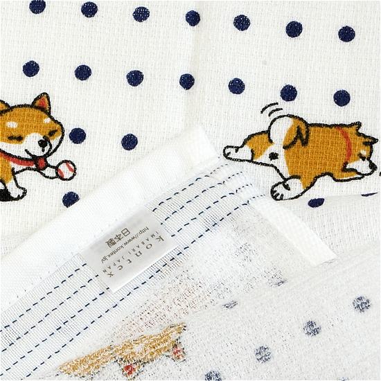 うすい　かるい　ながい　タオルてぬぐい（うちのワンコ）の画像
