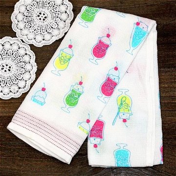 うすい　かるい　ながい　タオルてぬぐい（白くまパーラー）の画像