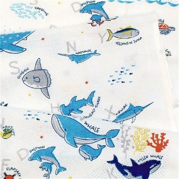 うすい　かるい　ながい　タオルてぬぐい（アクアリウム）の画像