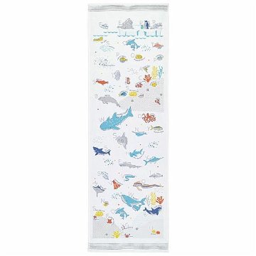 うすい　かるい　ながい　タオルてぬぐい（アクアリウム）の画像