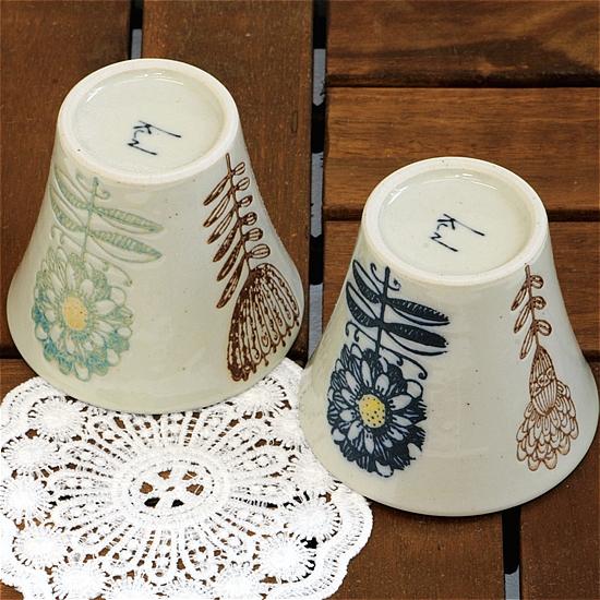 波佐見焼　勲山窯　コップ（マーガレット）の画像
