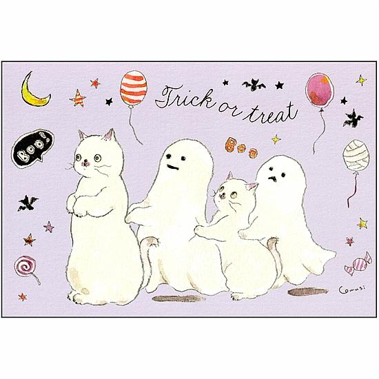 トコロコムギ ポストカード（ハロウィンおばけオーディション）の画像