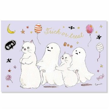 トコロコムギ ポストカード（ハロウィンおばけオーディション）の画像