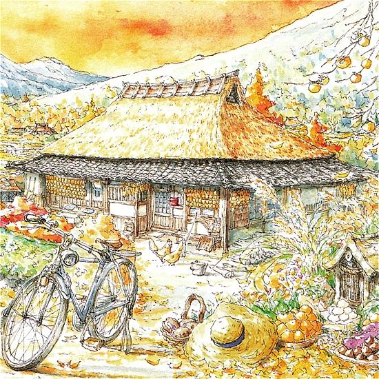 内田新哉 ポストカード（柿の木）の画像