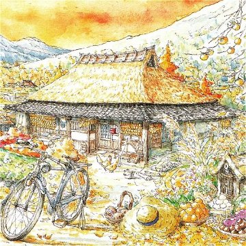 内田新哉 ポストカード（柿の木）の画像