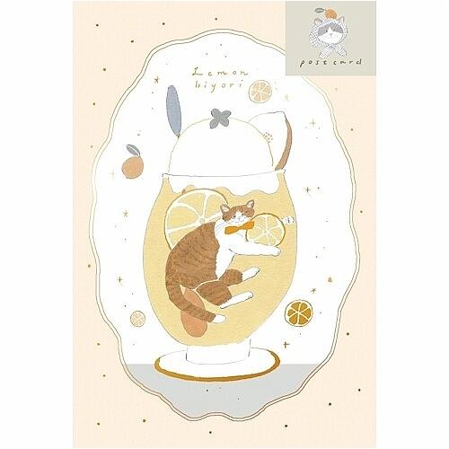 トビマツ ショウイチロウ　箔押しポストカード（レモンクリームソーダ）の画像