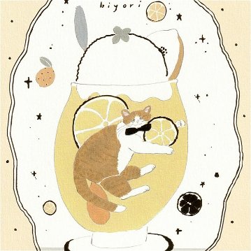 トビマツ ショウイチロウ　箔押しポストカード（レモンクリームソーダ）の画像
