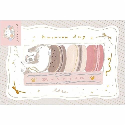 トビマツ ショウイチロウ　箔押しポストカード（マカロン）の画像