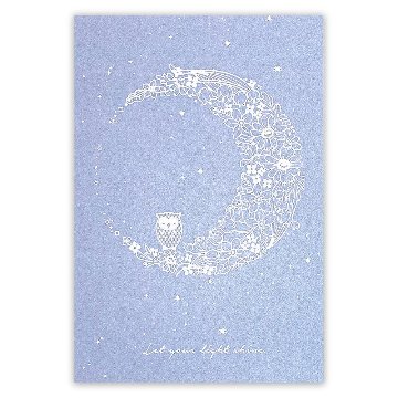 ペルル　ポストカード（月・花・フクロウ）の画像