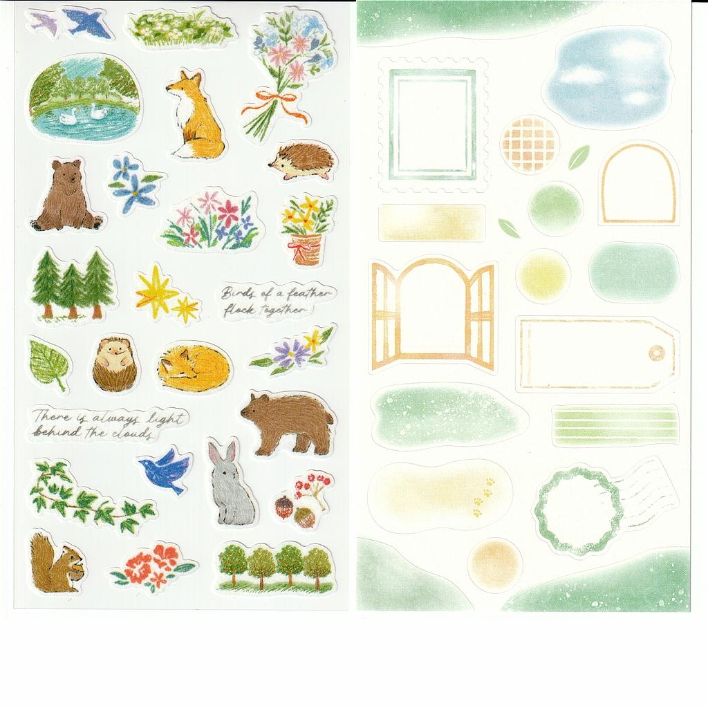エヌビー社　シール　デコタイム（森の動物）の画像