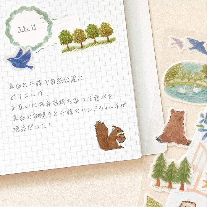 エヌビー社　シール　デコタイム（森の動物）の画像