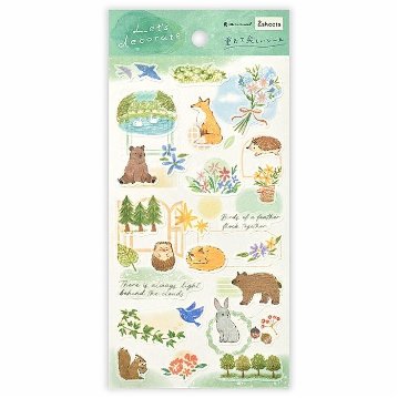 エヌビー社　シール　デコタイム（森の動物）の画像