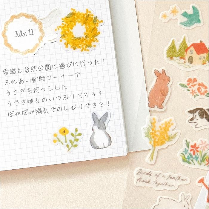 エヌビー社　シール　デコタイム（うさぎ）の画像