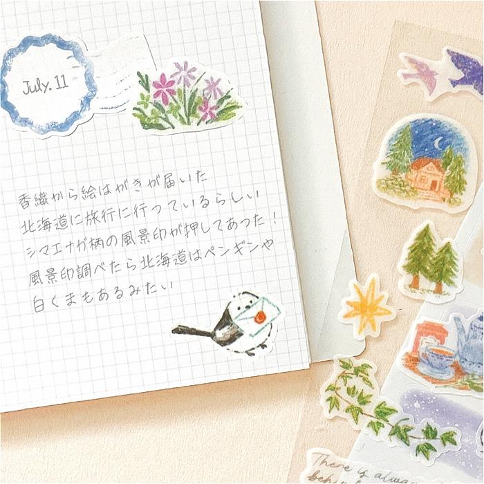 エヌビー社　シール　デコタイム（シマエナガ）の画像