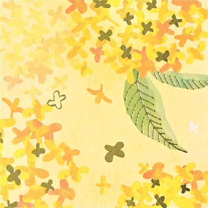 箔 ポストカード（金木犀の花）の画像