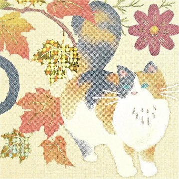 箔 ポストカード（ハーベストキャッツ）の画像