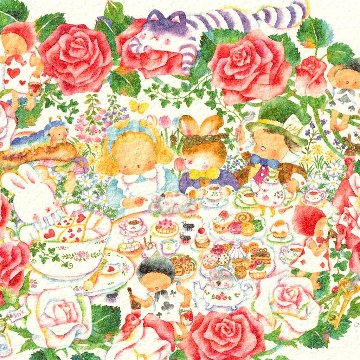 こばやしあや ポストカード（バラ園のお茶会/アリス）の画像