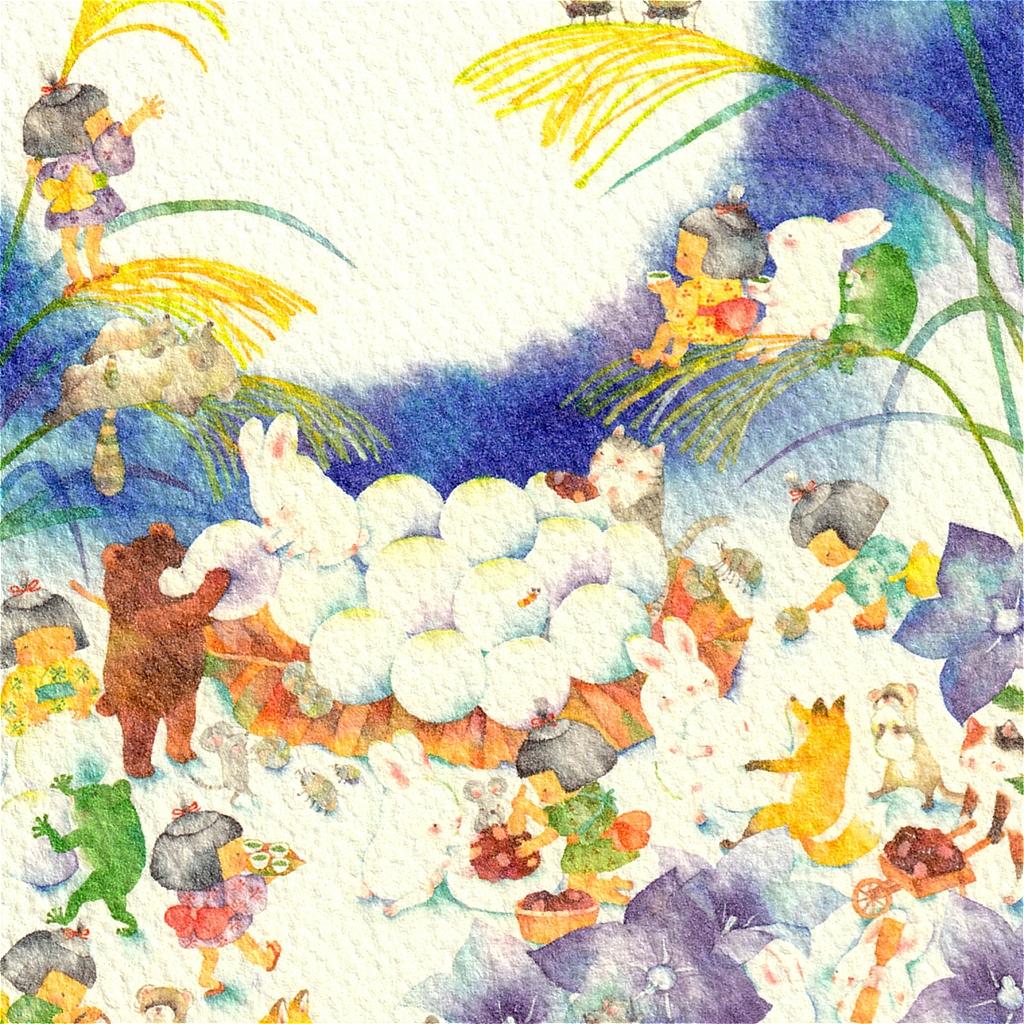 こばやしあや ポストカード（お月さまにてらされて）の画像