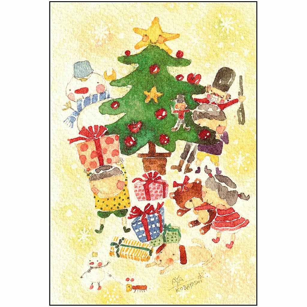 こばやしあや ポストカード（Xmasプレゼント）の画像