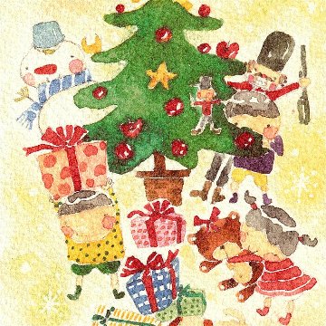 こばやしあや ポストカード（Xmasプレゼント）の画像