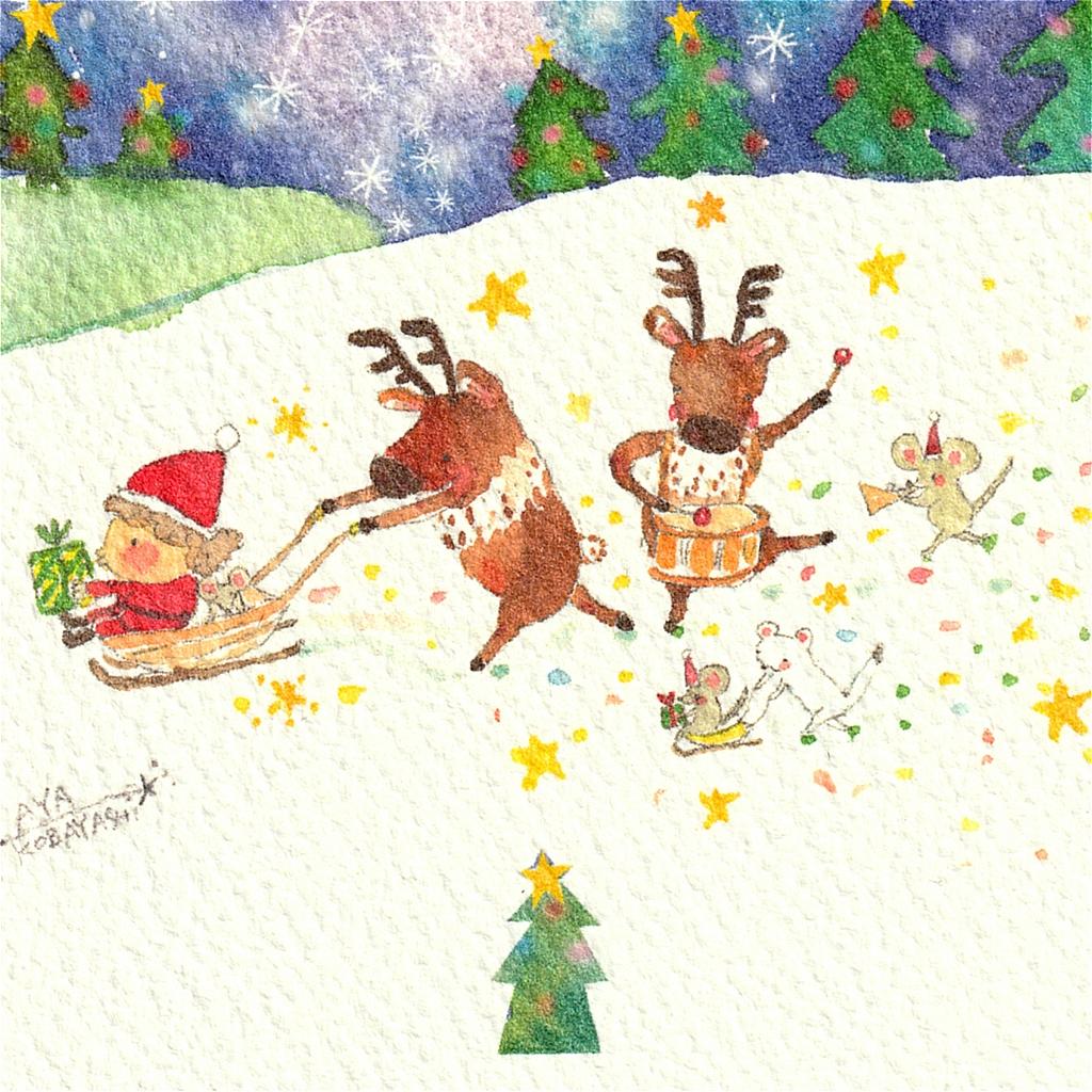 こばやしあや ポストカード（メリークリスマス）の画像