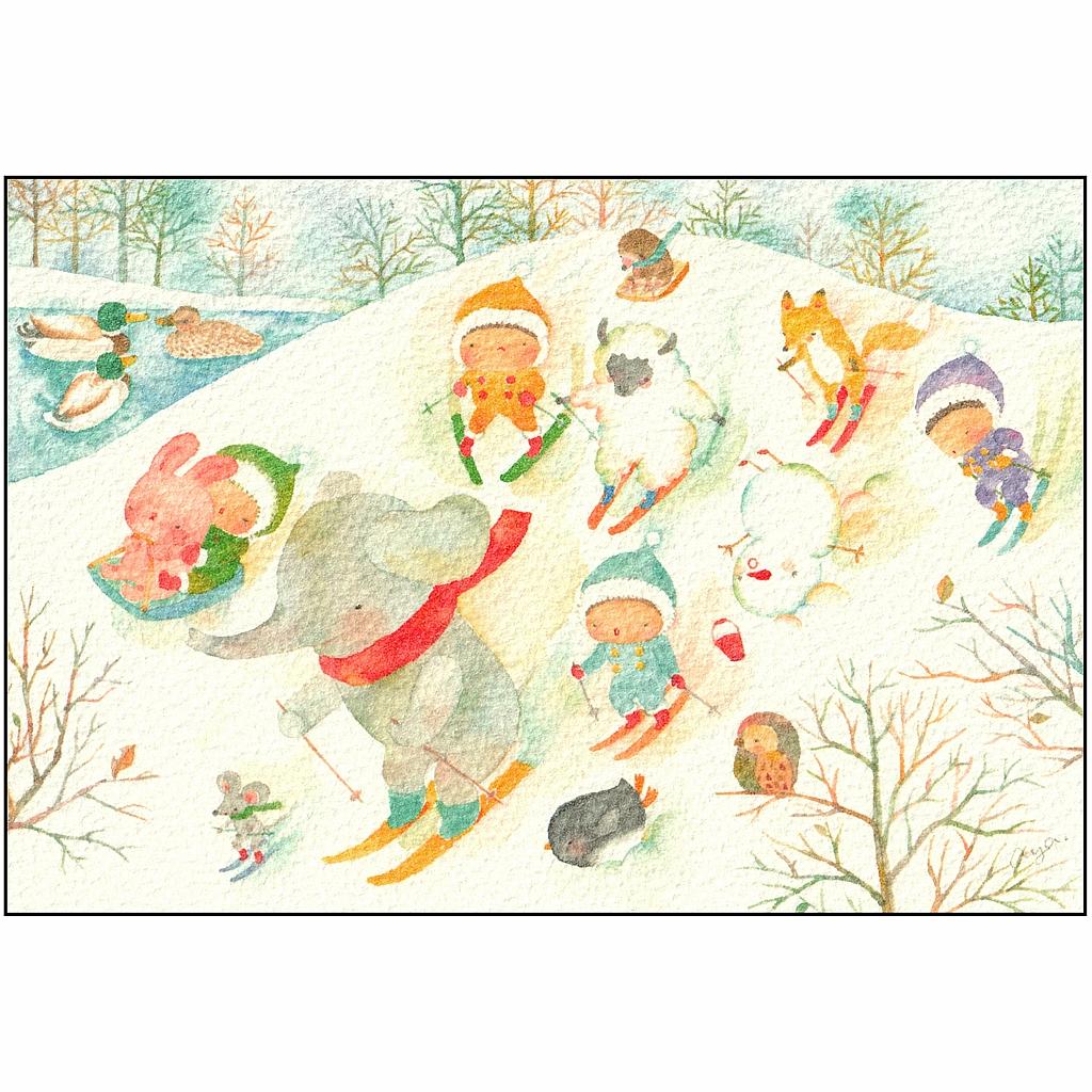 こばやしあや ポストカード（ぼくが一番さ/雪山）の画像