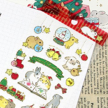 クリスマス　フロストシール　森山しなこ（うさぎさんとクリスマス）の画像