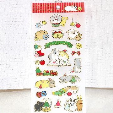 クリスマス　フロストシール　森山しなこ（うさぎさんとクリスマス）の画像