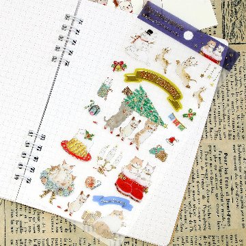 クリスマス　フロストシール　トコロコムギ（るんるんクリスマスにゃんこ）の画像