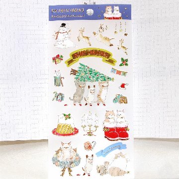 クリスマス　フロストシール　トコロコムギ（るんるんクリスマスにゃんこ）の画像