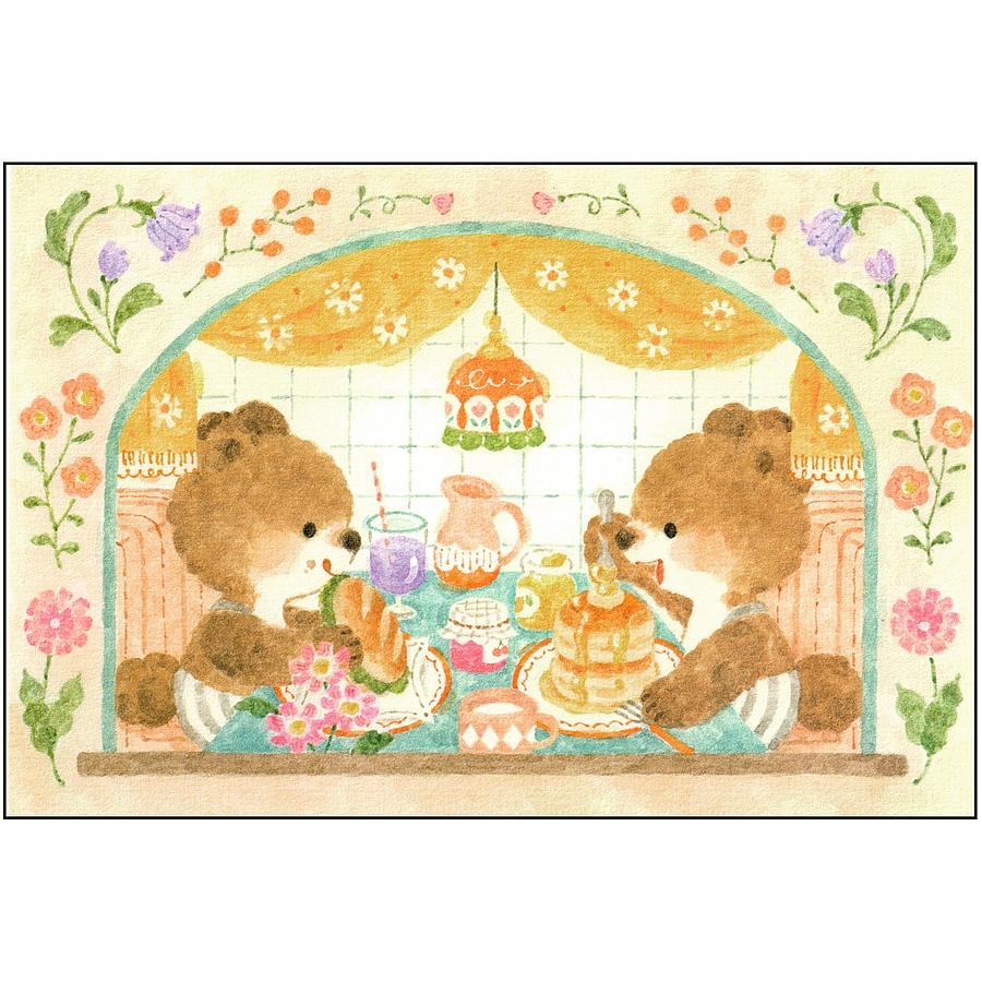 なかうち わか　ポストカード（くまカフェ）の画像