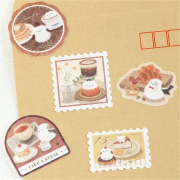 エヌビー社　フレークシール　まったり（デイ　シマエナガ）の画像