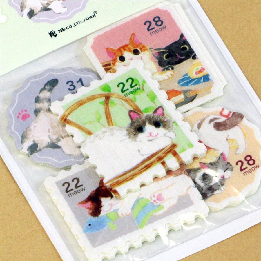 エヌビー社　フレークシール　ねころび（切手風）の画像