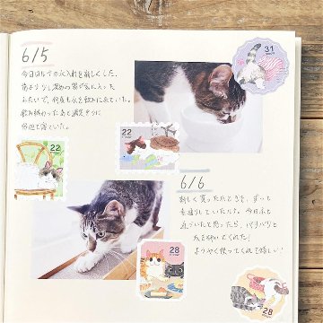 エヌビー社　フレークシール　ねころび（切手風）の画像