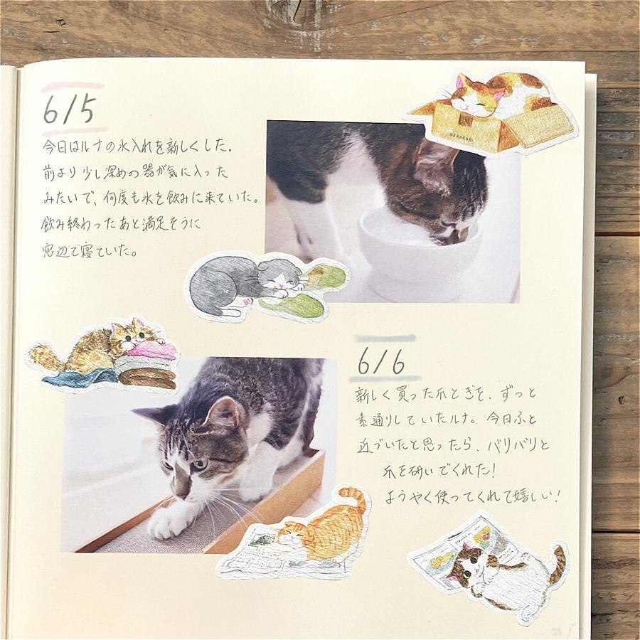 エヌビー社　フレークシール　ねころび（ねこあるある）の画像